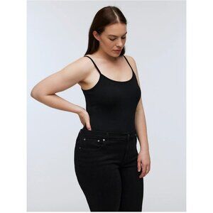 Madewell $48 Tank Thong Bodysuit in Black Size S NO414